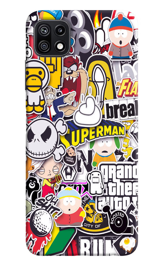 Sticker Bomb Samsung F42 5G Hard Case Back Cover by Casekaro