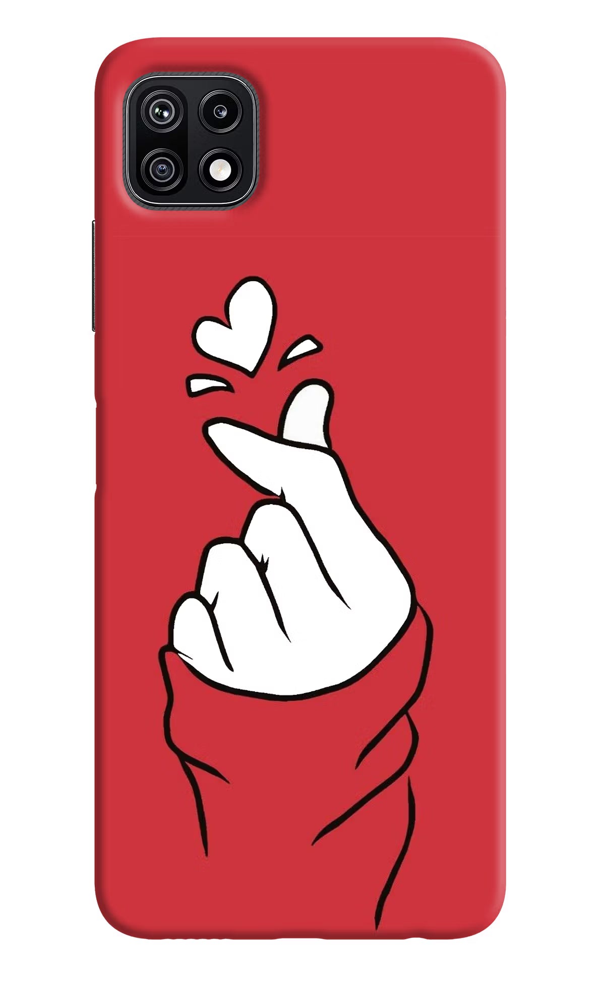 Korean Love Sign Samsung F42 5G Hard Case Back Cover by Casekaro