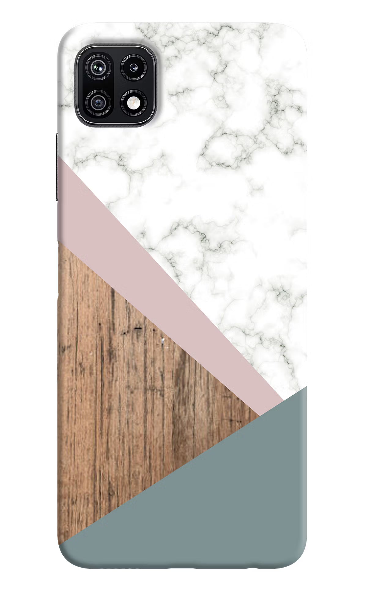 Marble wood Abstract Samsung F42 5G Hard Case Back Cover by Casekaro