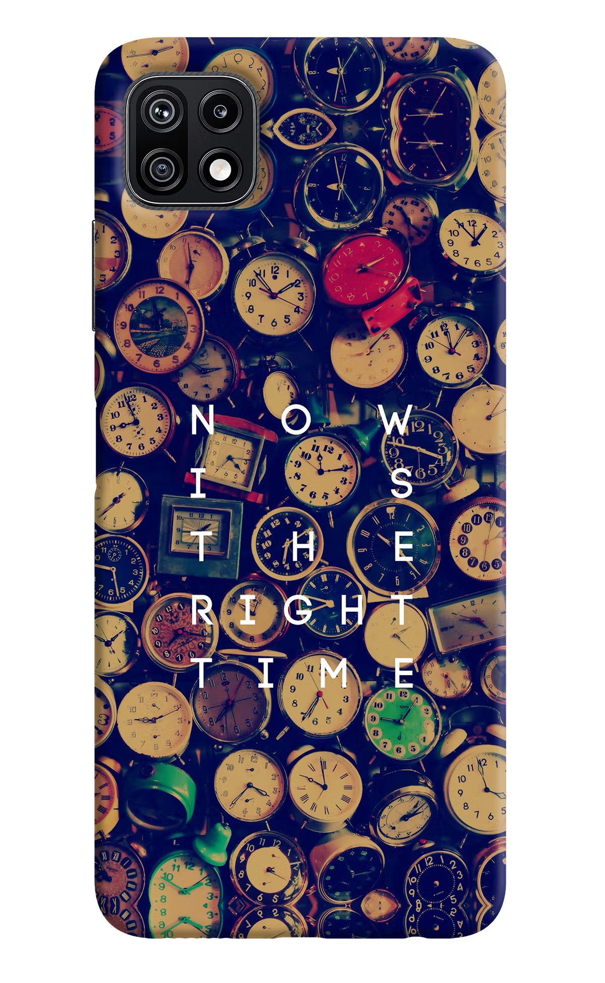 Now is the Right Time Quote Samsung F42 5G Hard Case Back Cover by Casekaro