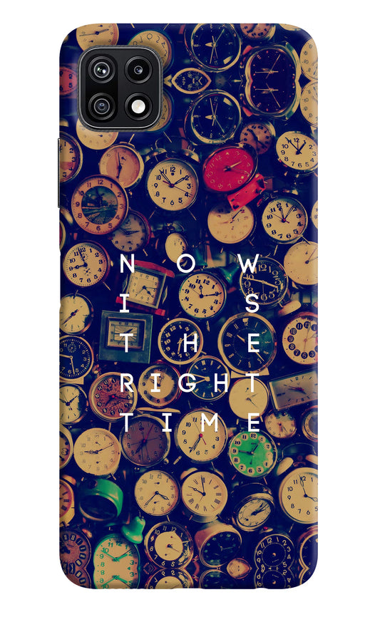 Now is the Right Time Quote Samsung F42 5G Hard Case Back Cover by Casekaro