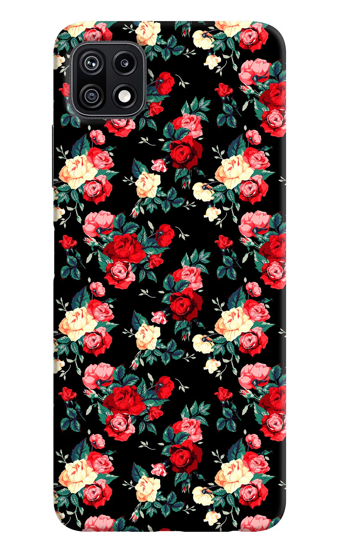 Rose Pattern Samsung F42 5G Hard Case Back Cover by Casekaro