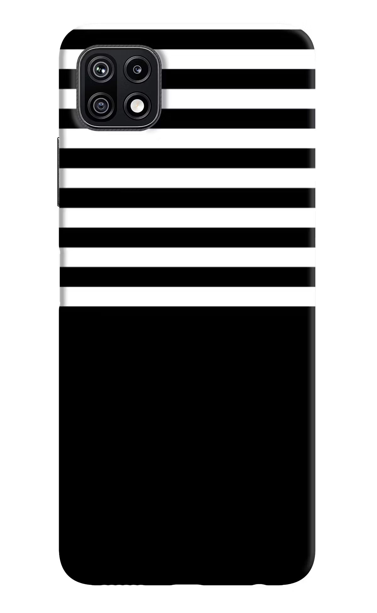 Black and White Print Samsung F42 5G Hard Case Back Cover by Casekaro