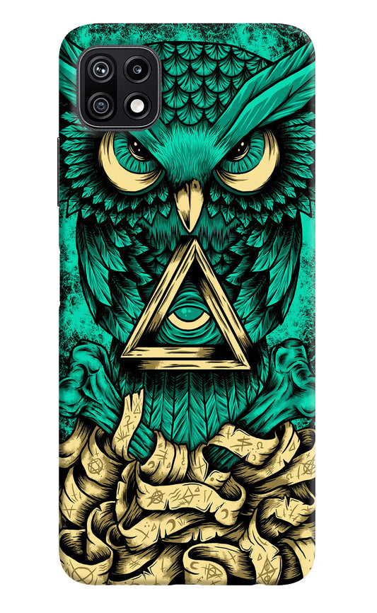 Green Owl Samsung F42 5G Hard Case Back Cover by Casekaro