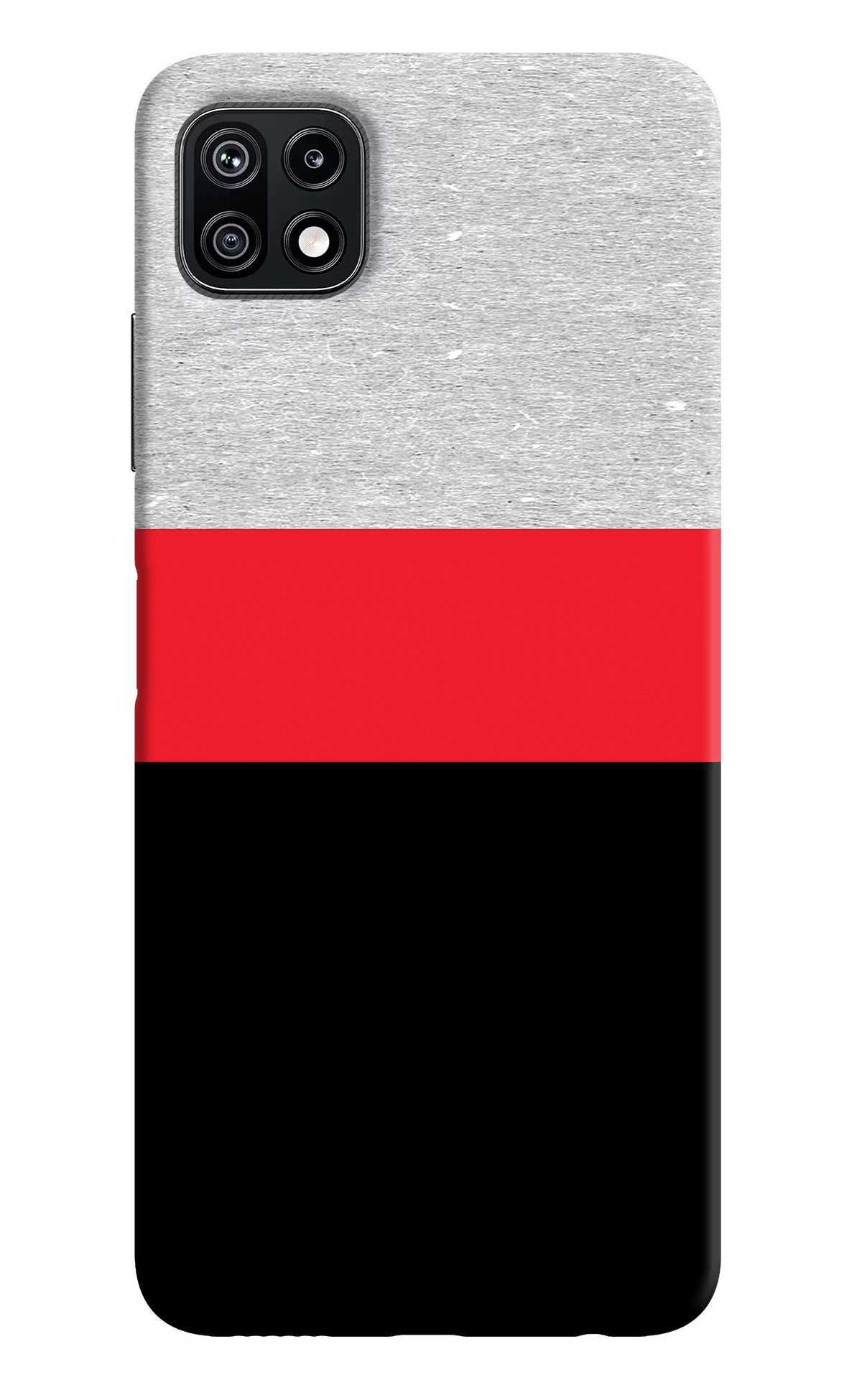 Tri Color Pattern Samsung F42 5G Hard Case Back Cover by Casekaro