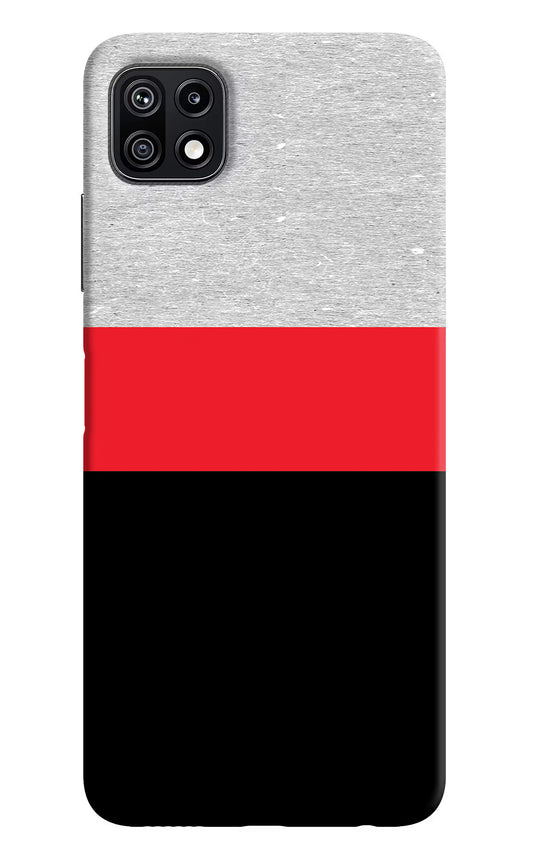 Tri Color Pattern Samsung F42 5G Hard Case Back Cover by Casekaro