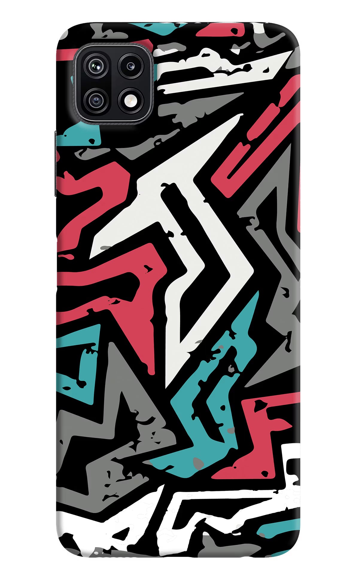 Geometric Graffiti Samsung F42 5G Hard Case Back Cover by Casekaro