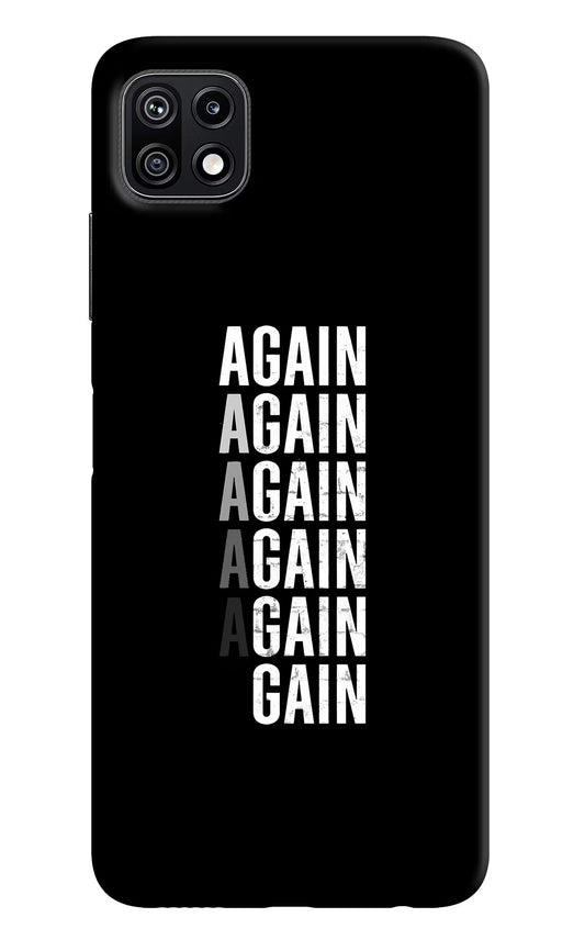 Again Again Gain Samsung F42 5G Hard Case Back Cover by Casekaro