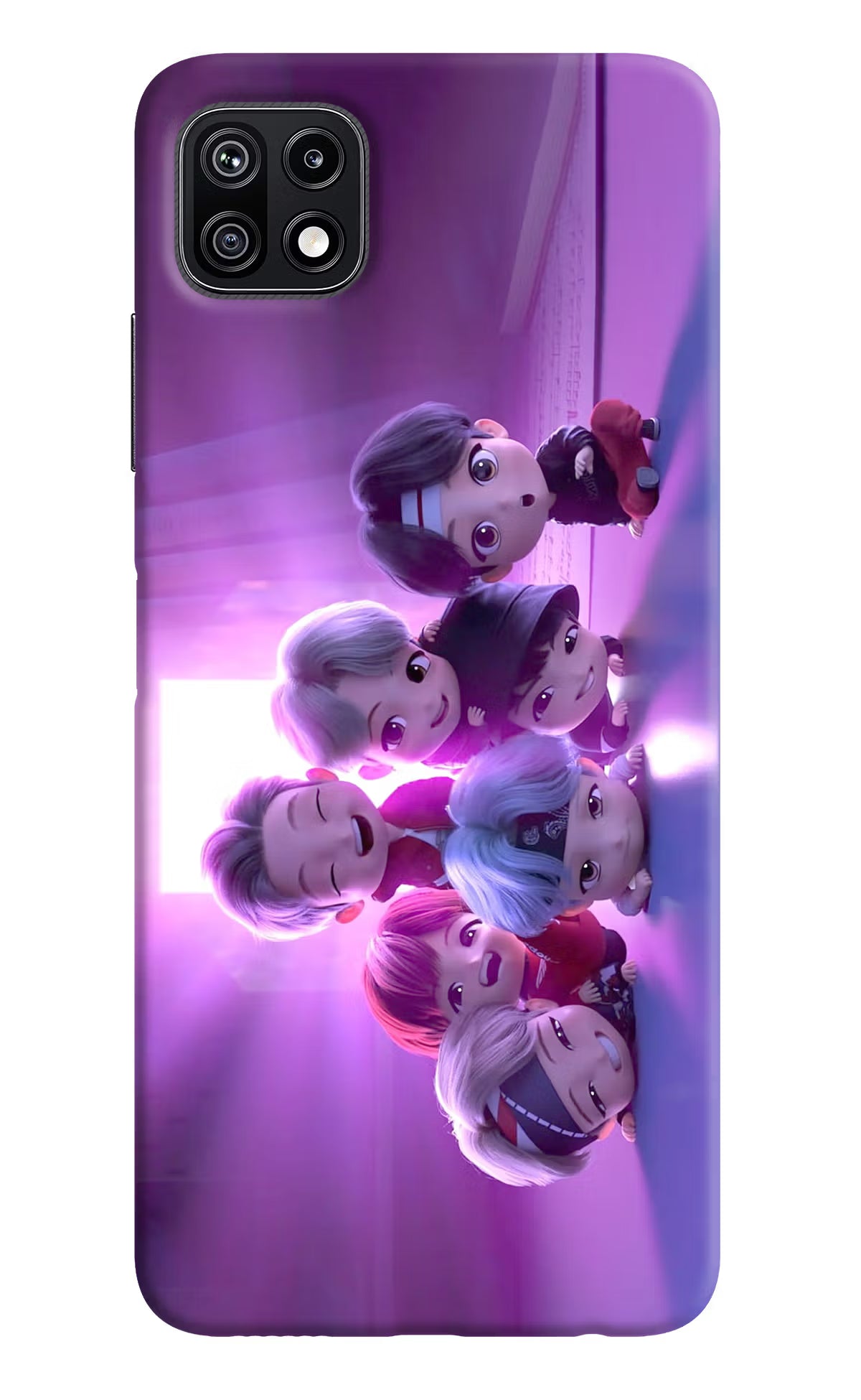 BTS Chibi Samsung F42 5G Hard Case Back Cover by Casekaro