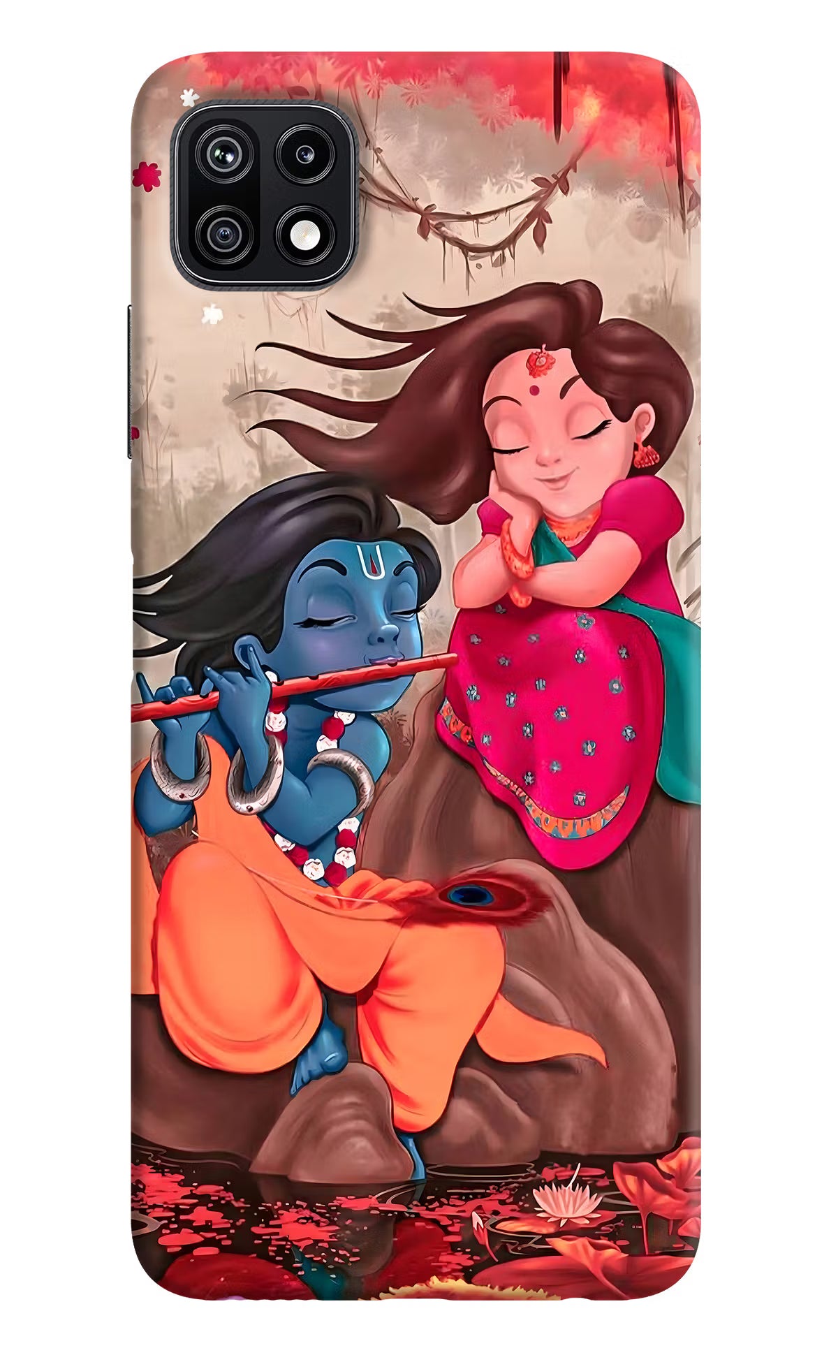 Radhe Krishna Samsung F42 5G Hard Case Back Cover by Casekaro