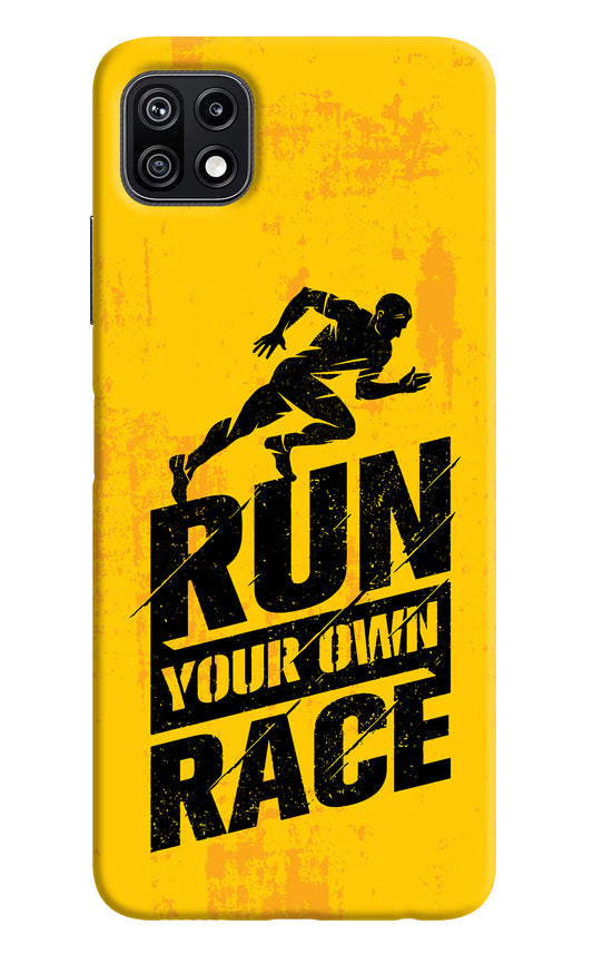 Run Your Own Race Samsung F42 5G Hard Case Back Cover by Casekaro