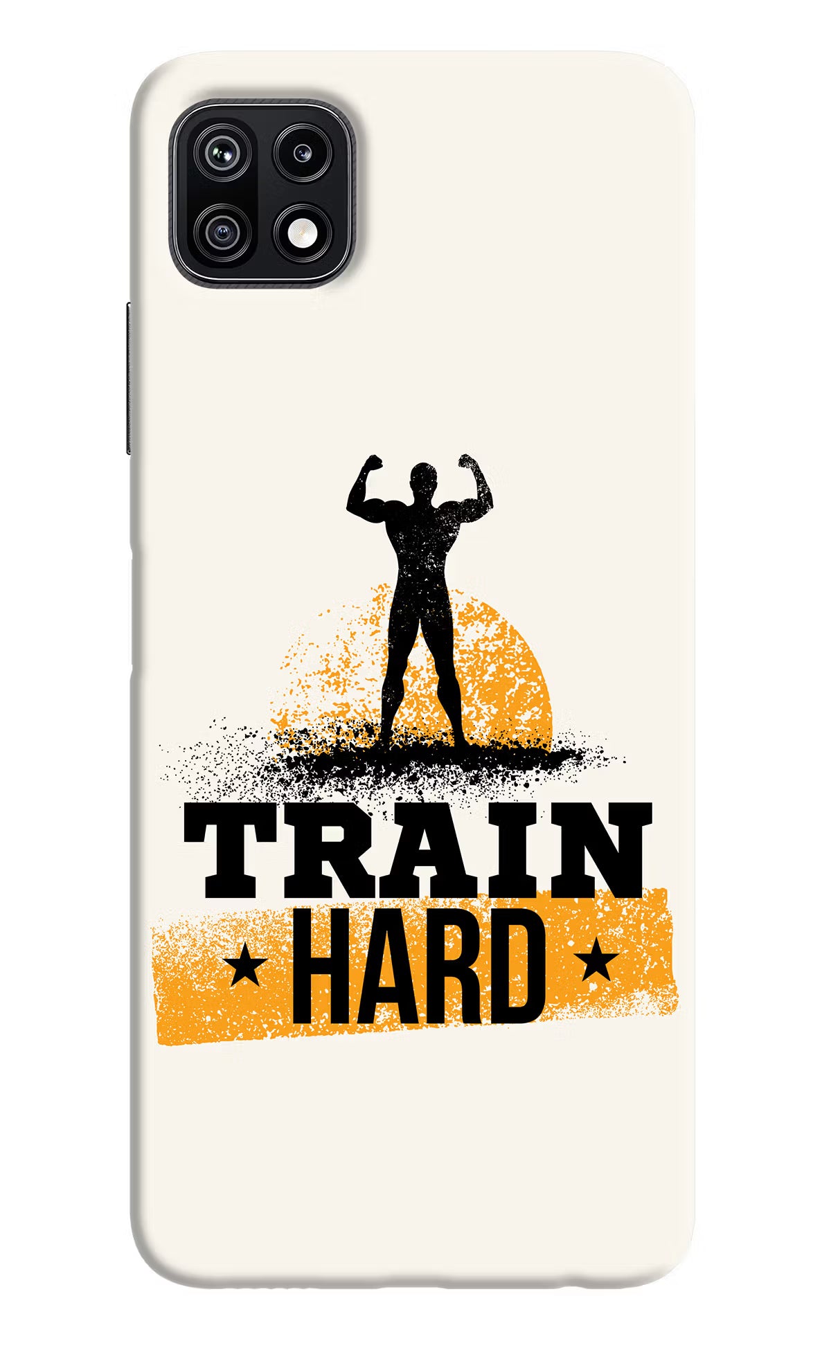 Train Hard Samsung F42 5G Hard Case Back Cover by Casekaro