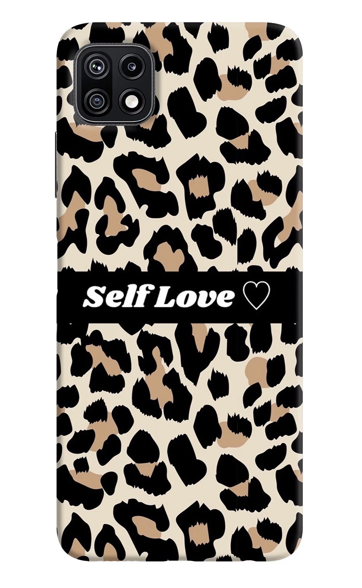 Leopard Print Self Love Samsung F42 5G Hard Case Back Cover by Casekaro