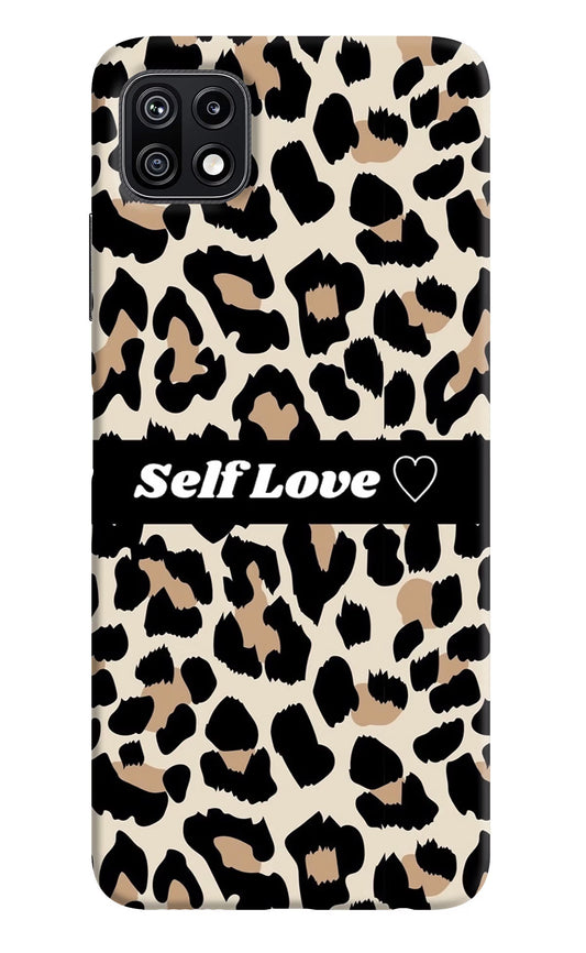 Leopard Print Self Love Samsung F42 5G Hard Case Back Cover by Casekaro