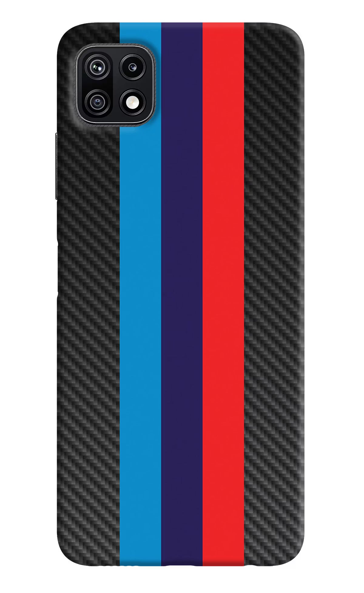 BMW Stripes Pattern Samsung F42 5G Hard Case Back Cover by Casekaro