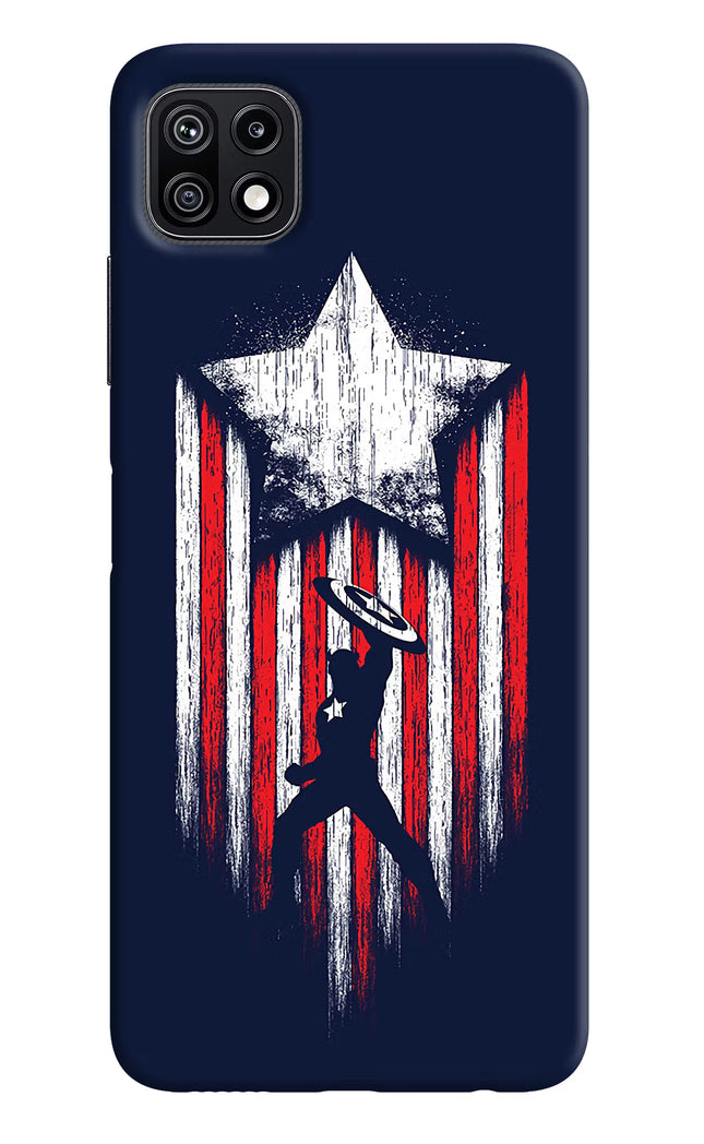 Captain America Marvel Art Samsung F42 5G Hard Case Back Cover by Casekaro