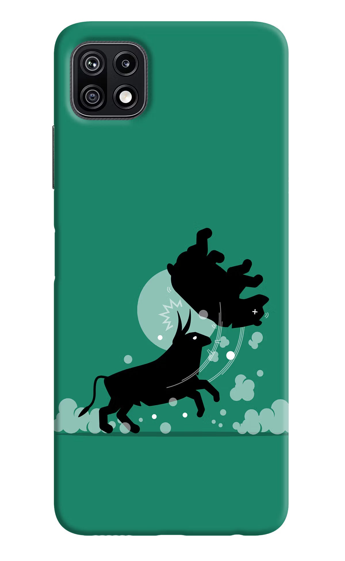 Bull Conqueror Samsung F42 5G Hard Case Back Cover by Casekaro