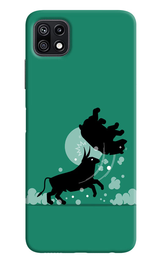 Bull Conqueror Samsung F42 5G Hard Case Back Cover by Casekaro