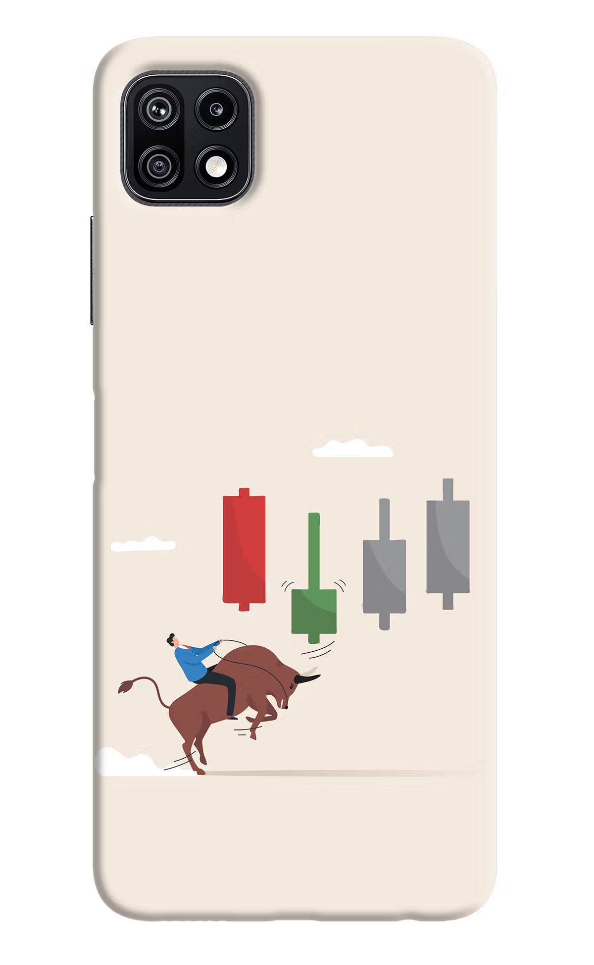 Bull Trading Momentum Samsung F42 5G Hard Case Back Cover by Casekaro