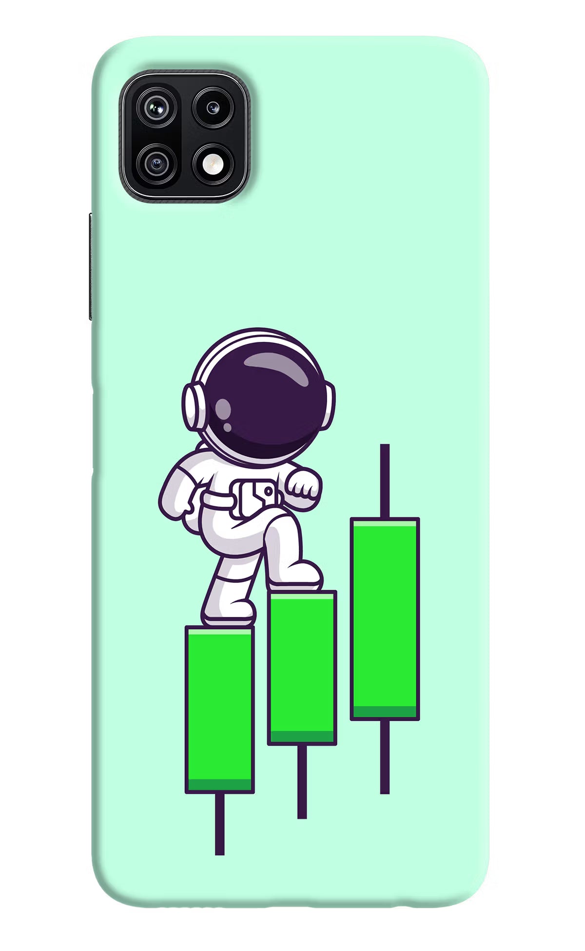 Astronaut Trader Samsung F42 5G Hard Case Back Cover by Casekaro