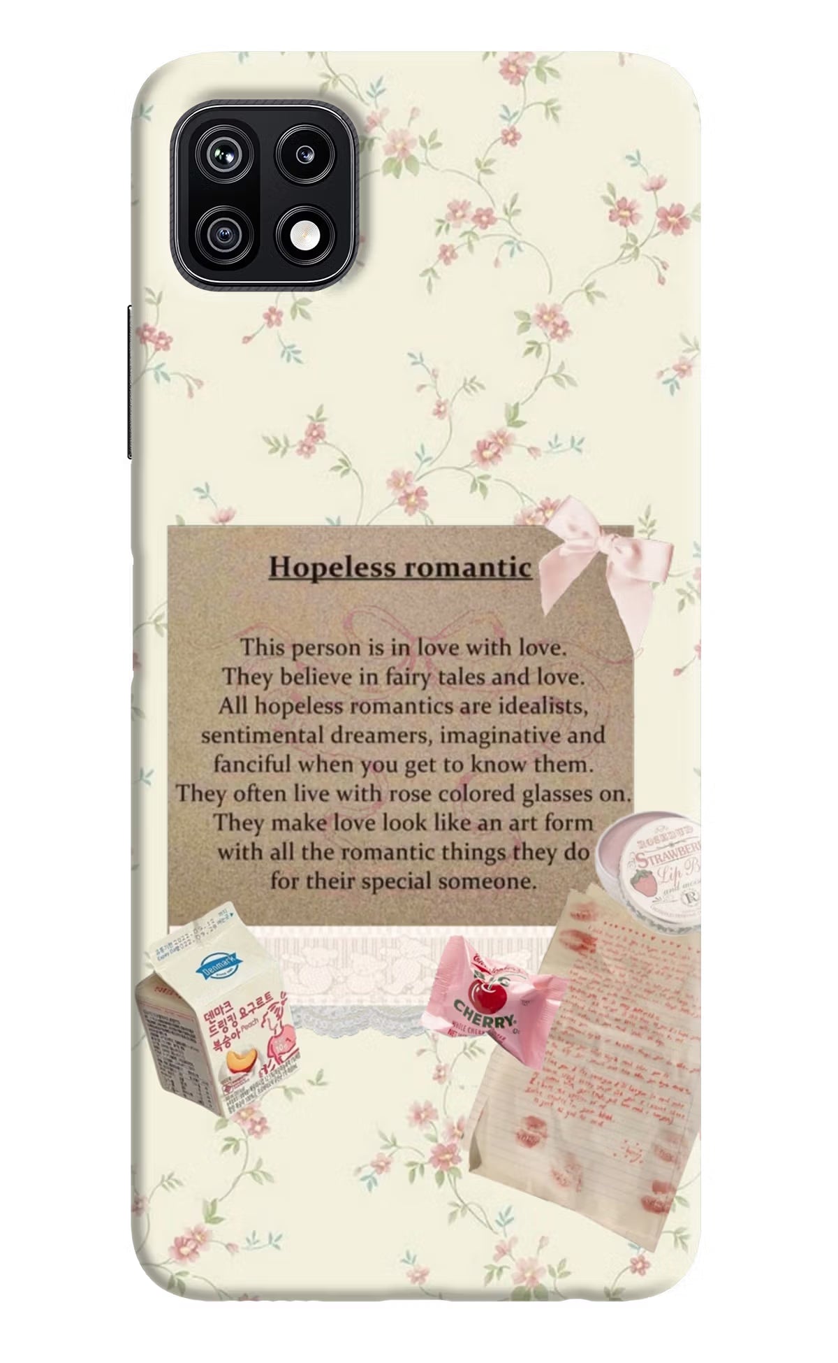 Hopeless Romantic Samsung F42 5G Hard Case Back Cover by Casekaro