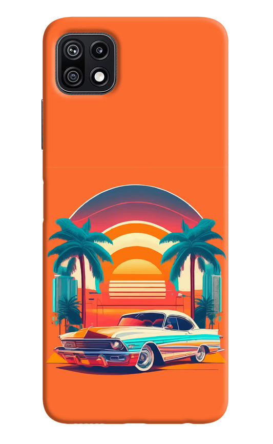 Palm Drive 80s Samsung F42 5G Hard Case Back Cover by Casekaro