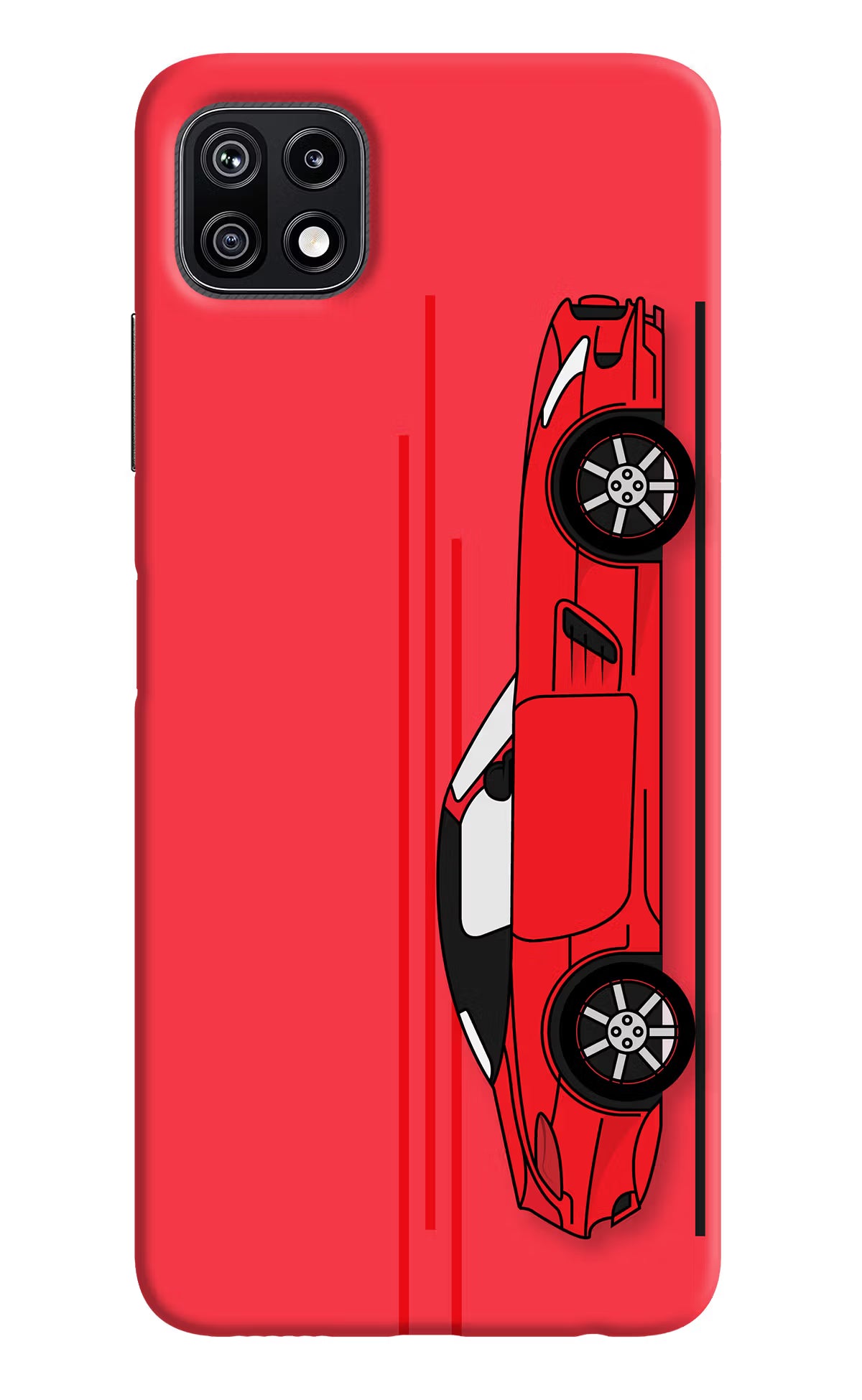 Red Velocity Samsung F42 5G Hard Case Back Cover by Casekaro