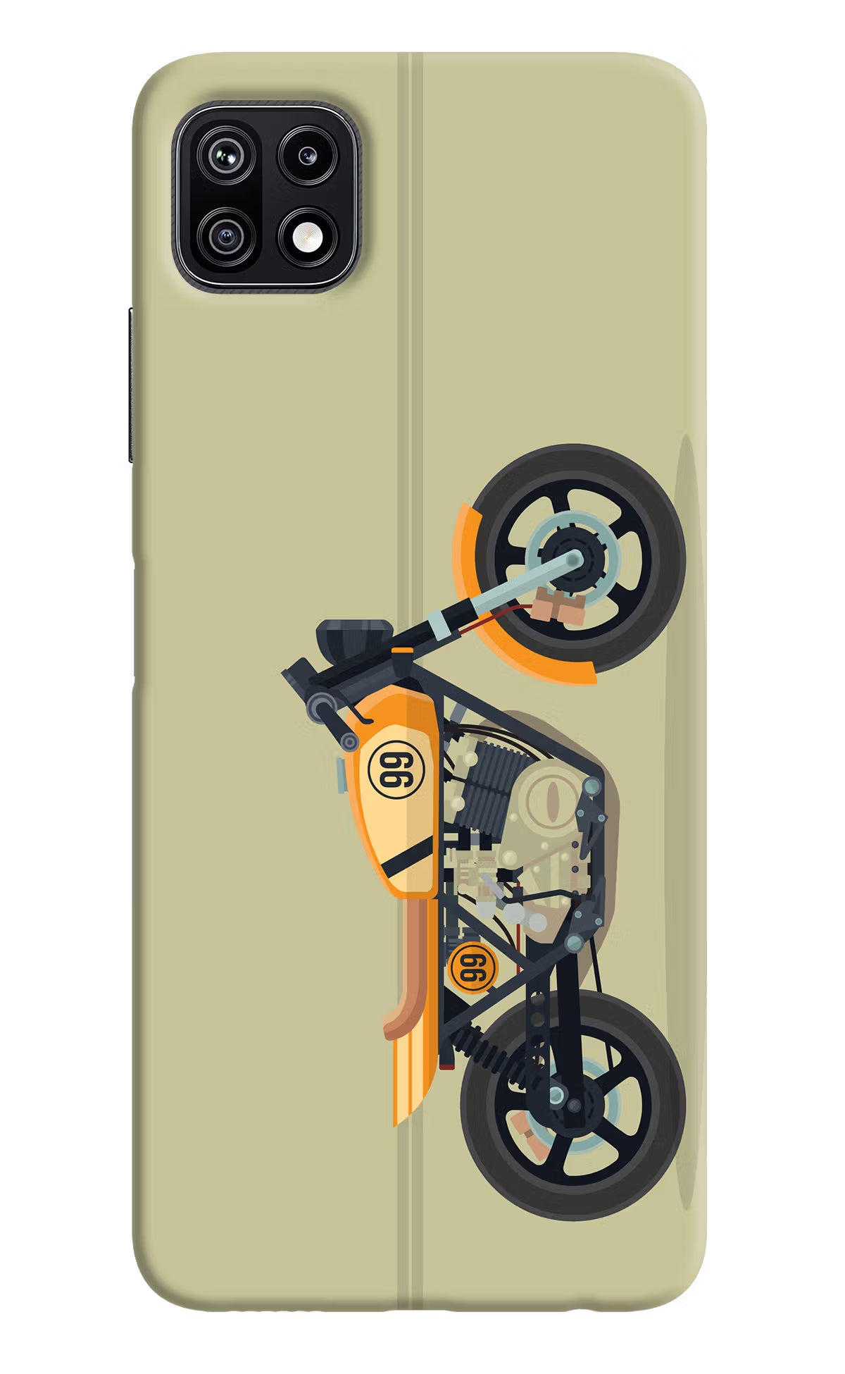 Vertical Speedster Samsung F42 5G Hard Case Back Cover by Casekaro