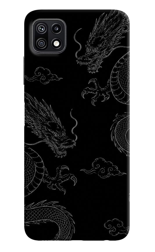 Twin Dragons Samsung F42 5G Hard Case Back Cover by Casekaro