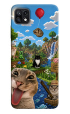 Minecraft Cat Chaos Samsung F42 5G Hard Case Back Cover by Casekaro
