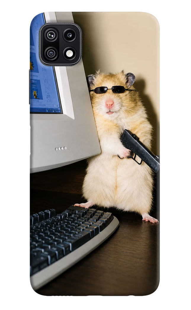 Hacker Hamster Samsung F42 5G Hard Case Back Cover by Casekaro