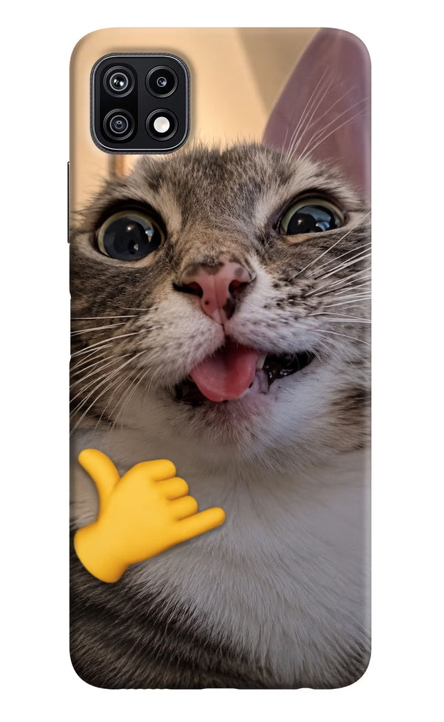 Silly Cat Call Samsung F42 5G Hard Case Back Cover by Casekaro