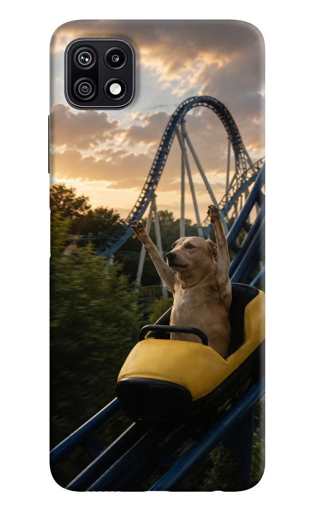 Rollercoaster Dog Samsung F42 5G Hard Case Back Cover by Casekaro