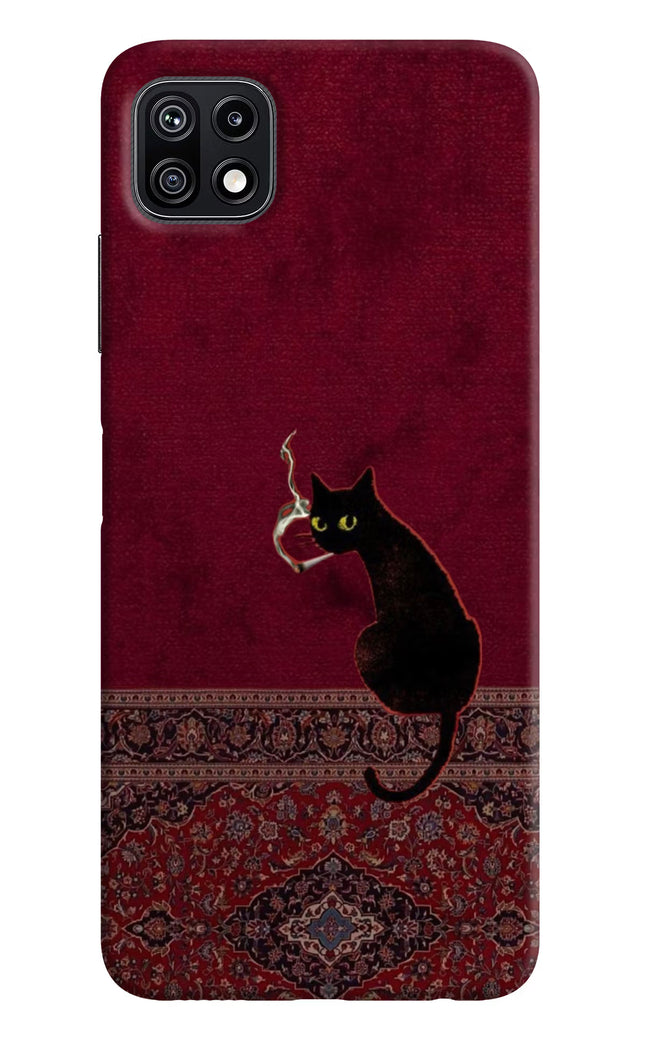 Midnight Cat Samsung F42 5G Hard Case Back Cover by Casekaro