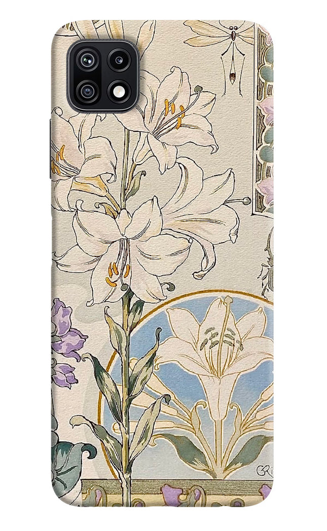 White Lily Samsung F42 5G Hard Case Back Cover by Casekaro