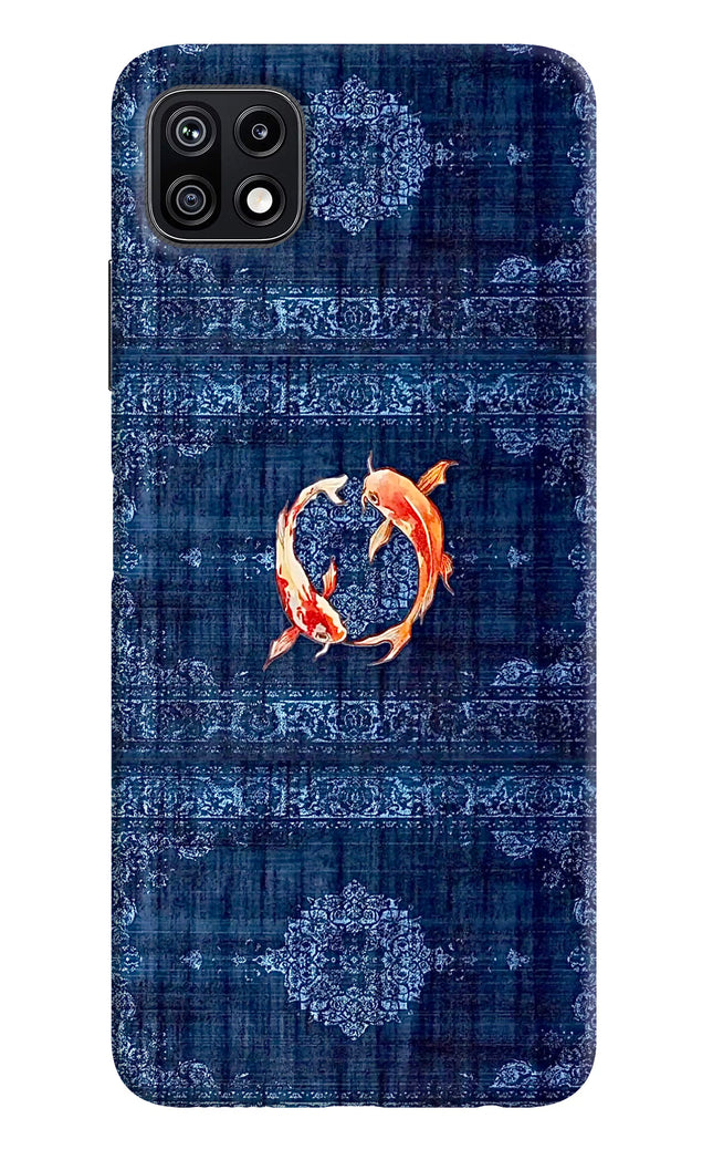 Koi Blue Samsung F42 5G Hard Case Back Cover by Casekaro