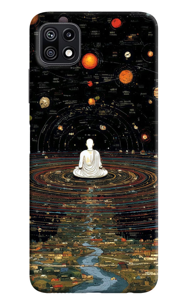 Space Monk Samsung F42 5G Hard Case Back Cover by Casekaro