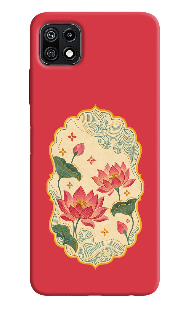 Pink Lotus Samsung F42 5G Hard Case Back Cover by Casekaro