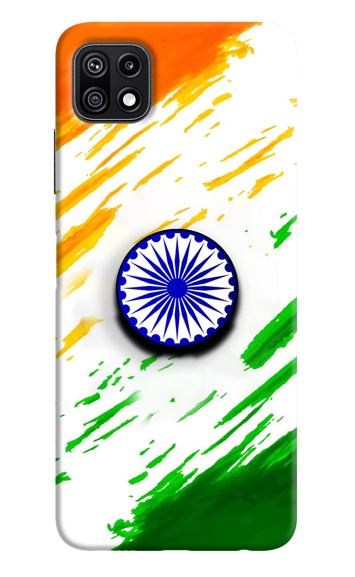 Indian Flag Ashoka Chakra Samsung F42 5G Pop Case by Casekaro