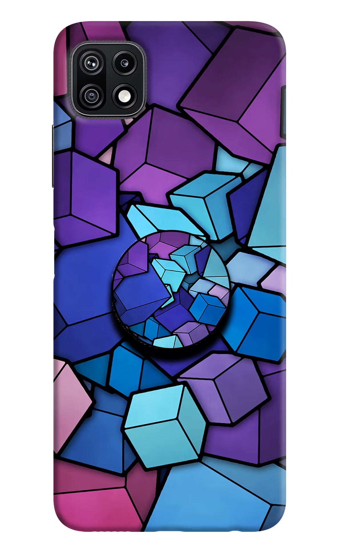 Cubic Abstract Samsung F42 5G Pop Case by Casekaro