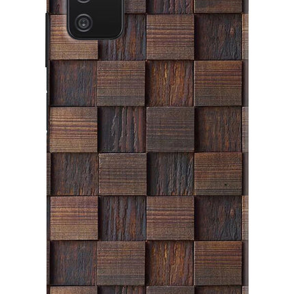 Wooden Cube Design Samsung A03s Hard Case Back Cover by Casekaro