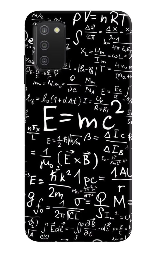 Physics Formula Samsung A03s Hard Case Back Cover by Casekaro