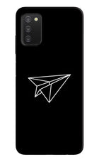 Paper Plane White Samsung A03s Hard Case Back Cover by Casekaro