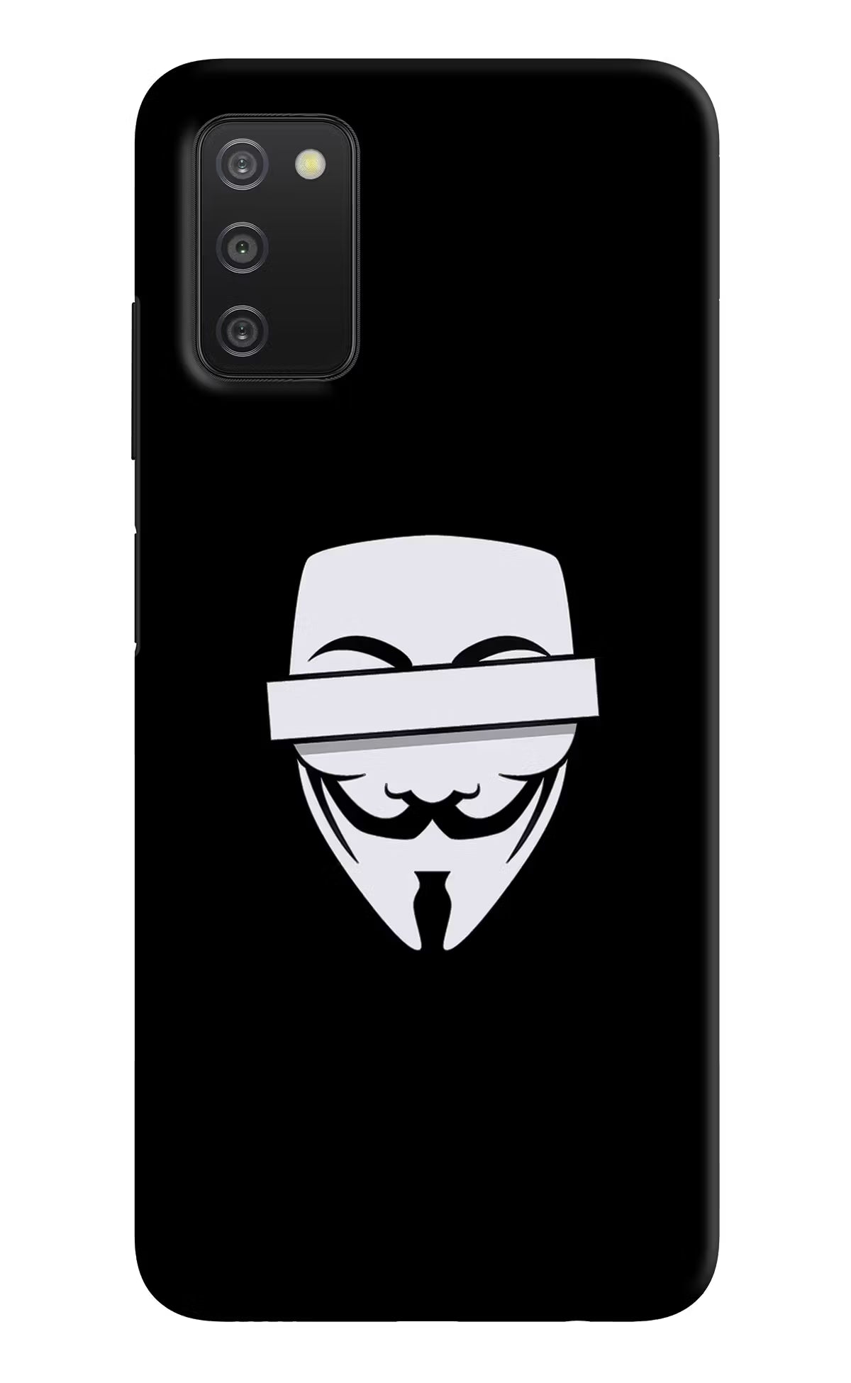 Anonymous Face Samsung A03s Hard Case Back Cover by Casekaro
