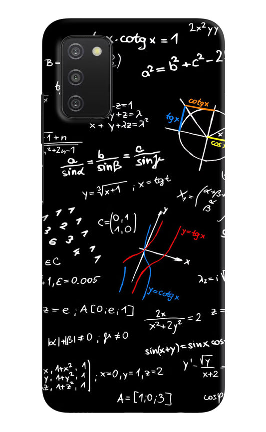 Mathematics Formula Samsung A03s Hard Case Back Cover by Casekaro