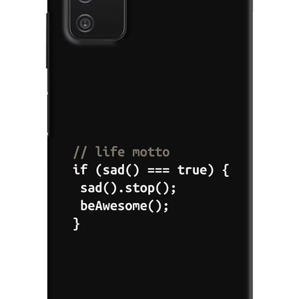 Life Motto Code Samsung A03s Hard Case Back Cover by Casekaro