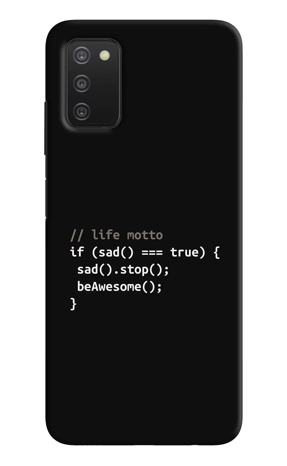 Life Motto Code Samsung A03s Hard Case Back Cover by Casekaro