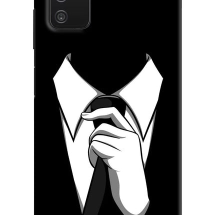 Black Tie Samsung A03s Hard Case Back Cover by Casekaro