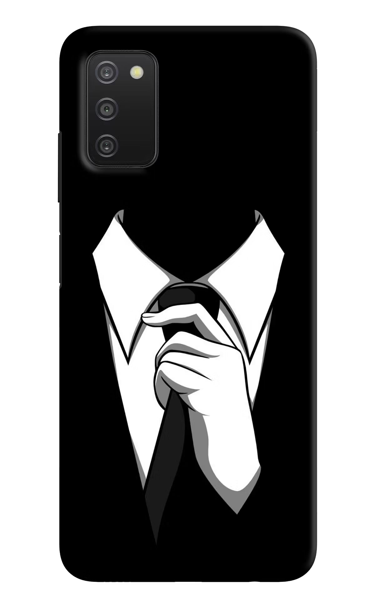 Black Tie Samsung A03s Hard Case Back Cover by Casekaro