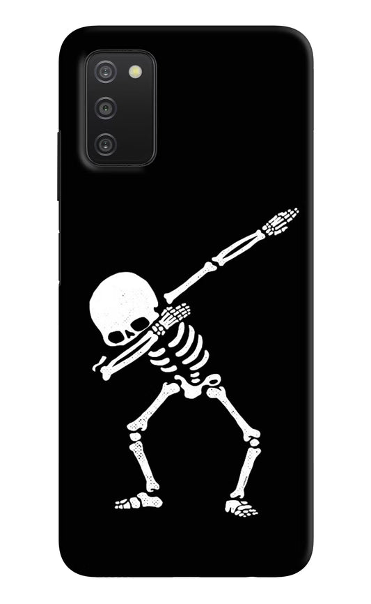 Dabbing Skeleton Art Samsung A03s Hard Case Back Cover by Casekaro